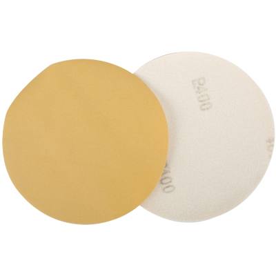 GOLD DISC (50 PIECES) 400 GRIT 150MM WITHOUT HOLE HOOK AND LOOP — image 1