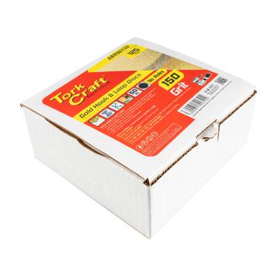 GOLD DISC (50 PIECES) 150 GRIT 125MM WITHOUT HOLE HOOK AND LOOP — image 1