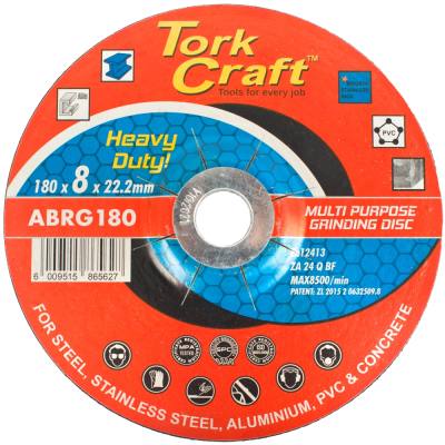 GRINDING DISC FOR STEEL 180 X 8.0 X 22.2MM STEEL S/STEEL CONCRET MULTI — image 1