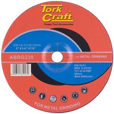 GRINDING DISC FOR STEEL 230 X 6.0 X 22.2MM — image 1