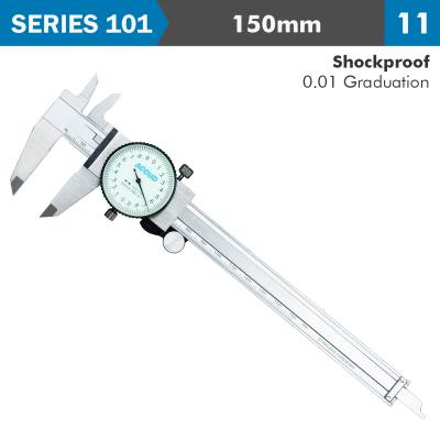 DIAL CALIPER 150MM 0.03MM ACC. 0.01MM GRAD. S/STEEL SHOCKPROOF — image 1