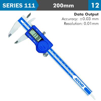 DIG. CALIPER 200MM 0.03MM ACC. S/STEEL 0.01MM RES. — image 1