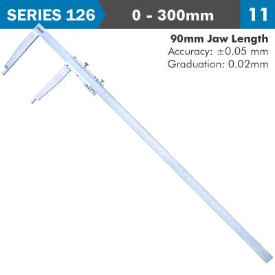 VERNIER CALIPER 300MM 0.05MM ACC. 90MM 0.02MM GRAD S/STEEL — image 1