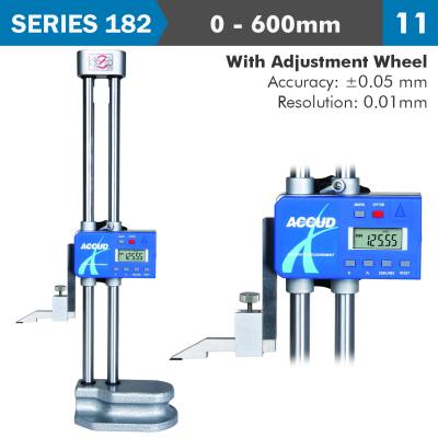 DIG. HEIGHT GAUGE 600MM 0.05MM ACC. DRIVING WHEEL 0.01MM RES. S/STEEL — image 1
