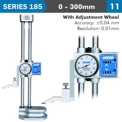 DIG. HEIGHT GAUGE 300MM 0.04MM ACC. DRIVING WHEEL 0.01MM GRAD. S/STEEL — image 1