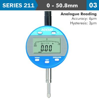 DIGITAL INDICATOR FLAT BACK 50.8MM/2' — image 1