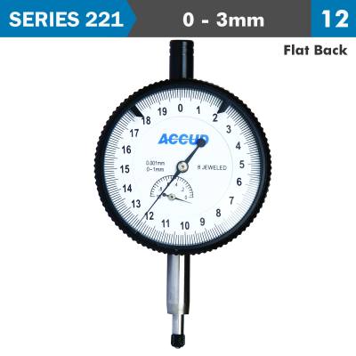 DIAL INDICATOR FLAT BACK 3MM — image 1