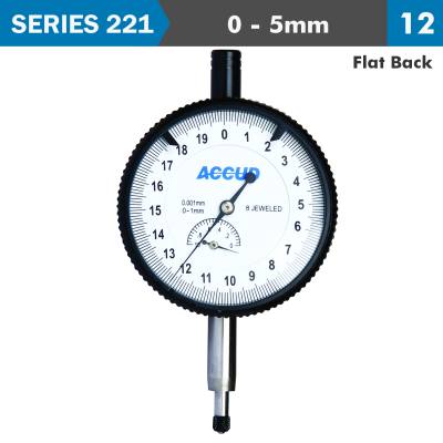 DIAL INDICATOR FLAT BACK 5MM — image 1