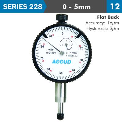 SHOCKPROOF DIAL INDICATOR FLAT BACK 5MM — image 1