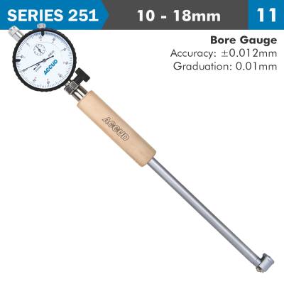 DIAL BORE GAUGE 10-18MM 0.012MM ACC. 0.001MM GRAD. — image 1
