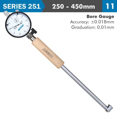 PRECISION DIAL BORE GAUGE 250-450MM 0.018MM ACC. 0.001MM GRAD. — image 1