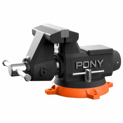 PONY 150MM (6') PRO HEAVY-DUTY SWIVEL BASE BENCH VISE — image 1