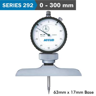 DIAL DEPTH GUAGE 300MM 0.01MM GRAD. 63X 17MM BASE — image 1