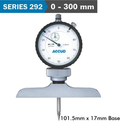 DIAL DEPTH GUAGE 300MM 0.01MM GRAD. 101.5X 17MM BASE — image 1
