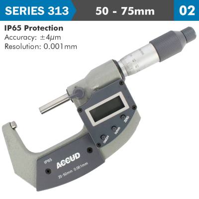 DIG. OUTSIDE MICROMETER 50-75MM 0.004MM ACC. IP65 0.001MM RES. — image 1