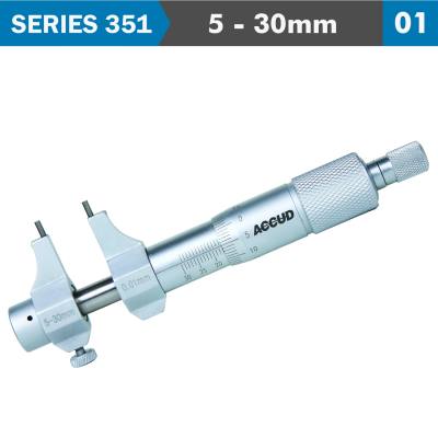 INSIDE MICROMETER 5-30MM WITH SETTING RING  0.007MM ACC.0.01MM GRAD. — image 1