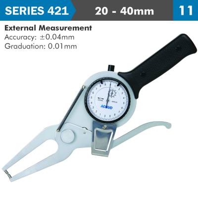 EXT. DIAL CALIPER GAUGE 20-40MM 0.04MM ACC. 0.01MM GRAD. JAW LENGTH 60 — image 1