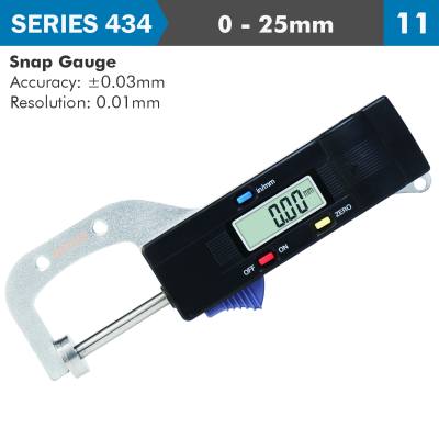 DIGITAL SNAP GAUGE 0-25MM 0.01MM RES. — image 1