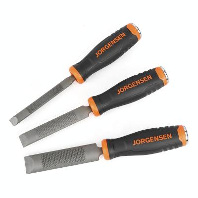 RASP &  CHISEL 3PC SET 12,19, 25MM WITH METAL STRIKING END CAP 150MM — image 1