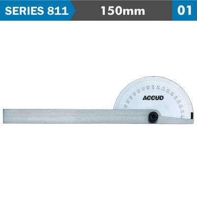 PROTRACTOR 85X150MM 180 DEG. 0.3 DEG. ACC. 1 DEG GRAD. — image 1