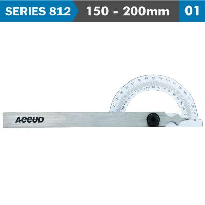 PROTRACTOR 150X 200MM 180 DEG. 0.3 DEG ACC. 1 DEG. GRAD. — image 1
