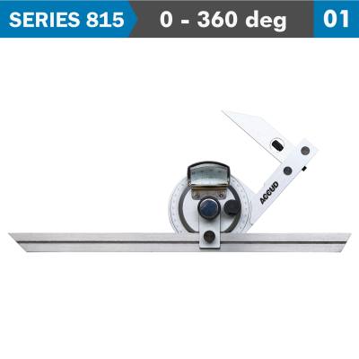 UNIVERSAL PROTRACTOR 360 DEG. S/STEEL 5' ACC. 5' GRAD. — image 1