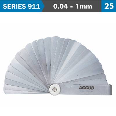 FEELER GAUGE 75MM 0.04-1.00MM 25LEAVES DIN2275 — image 1