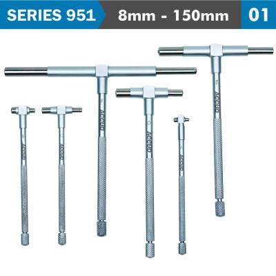 TELESCOPIC GAUGE SET 6PC SATIN CHROME FINISH — image 1