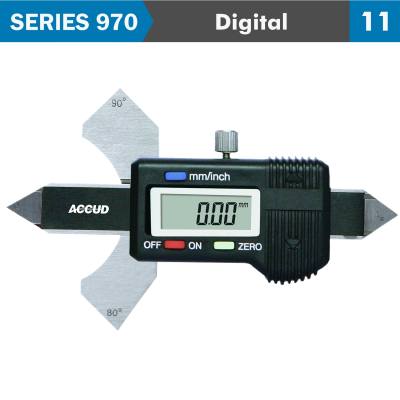 DIG. WELDING GAUGE 0-10MM/0-20MM/ 60,70,80,90DEG. S/STEEL — image 1
