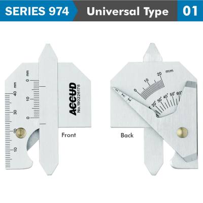 WELDING GAUGE 7 X MEASURING APPL. 10,20,1-35,40MM,60DEG RANGE S/STEEL — image 1