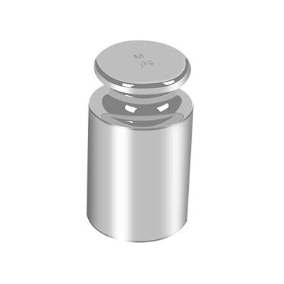 CYLINDRICAL CALIBRATION WEIGHT 2KG STAINLESS STEEL — image 1