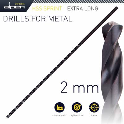 HSS DRILL BIT 2MM 125 X 85 EXTRA LONG — image 1
