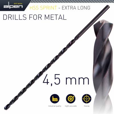 HSS DRILL BIT 4.5MM 185 X 125 EXTRA LONG — image 1