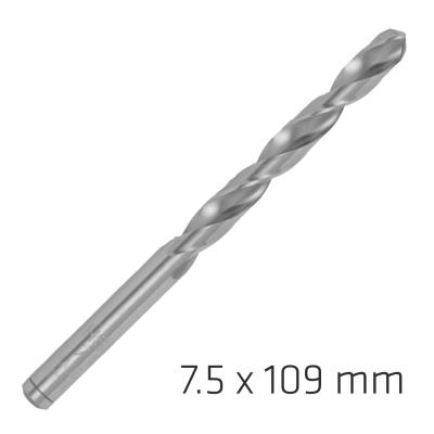 ALPEN PRO HSS 7.5MM DRILL DIN 338 RN 135 SPLIT POINT PLASTIC WALLET — image 1