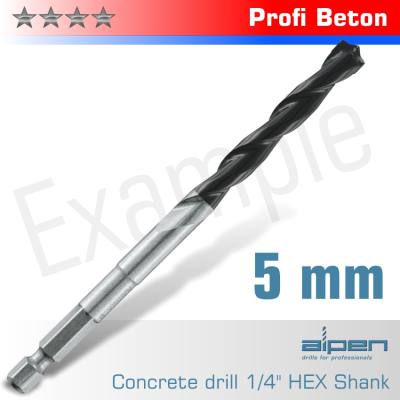 CONCRETE PROFI BETON DRILL BIT 5MM HEX SHANK — image 1