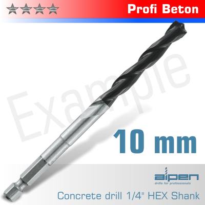 CONCRETE PROFI BETON DRILL BIT 10MM HEX SHANK — image 1