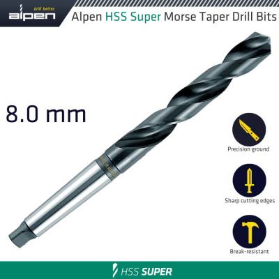 HSS SUPER 8MM MORSE TAPER SHANK — image 1