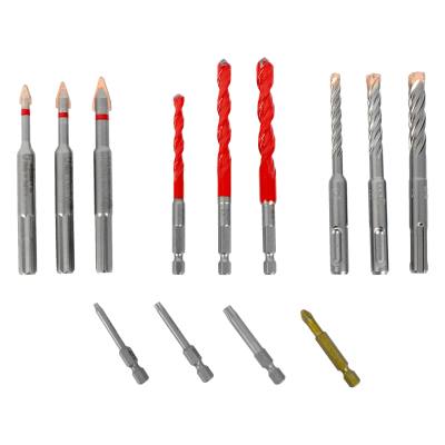 DRILL-SCREWSET KIT 13 13 PCS C PROT,MULTI 6-KANT,SDS-PLUS FORCE X4 BIT — image 1