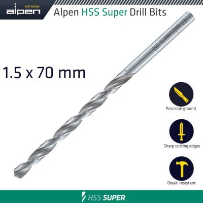 HSS DRILL BIT LONG 1.5 X 70MM BULK — image 1