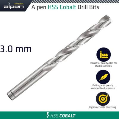 HSS COBALT DIN 338 3.0MM BULK — image 1