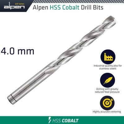 HSS COBALT DIN 338 4.0MM BULK — image 1