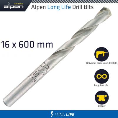 MASONRY DRILL BIT LONG LIFE 16 X 600MM POUCH — image 1