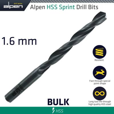 HSS SPRINT DRILL BIT 1.6MM BULK IND.PACK — image 1