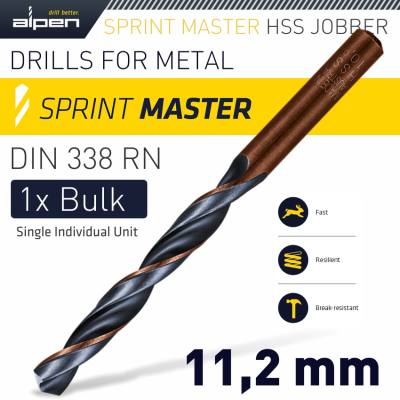 HSS SPRINT MASTER 11.2MM BULK DIN 338 ALPEN DRILL BIT — image 1