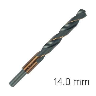 HSS SPRINT MASTER 14.0MM RED SHANK 9.5MM X1 SLEEVED DIN338 ALPEN DRILL — image 1