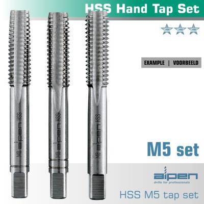 HAND TAP SET IN POUCH M5 HSS 0.8MM PITCH — image 1