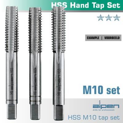 HAND TAP SET IN POUCH M10 HSS 1.5MM PITCH — image 1