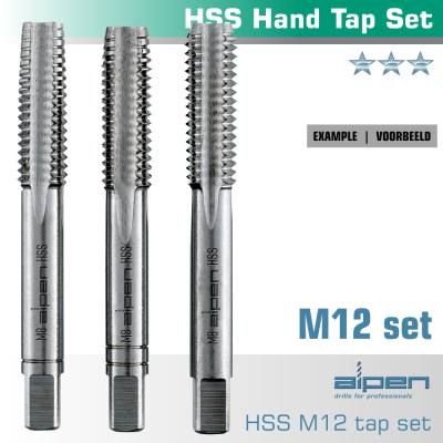 HAND TAP SET IN POUCH M12 HSS 1.75MM PITCH — image 1