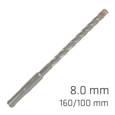 FORCE X 8.0 x 160/100 SDS-PLUS REBAR DRILL BIT X4 CUTTING EDGES - BULK — image 1