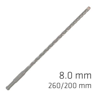 FORCE X 8.0 x 260/200 SDS-PLUS REBAR DRILL BIT X4 CUTTING EDGES - BULK — image 1